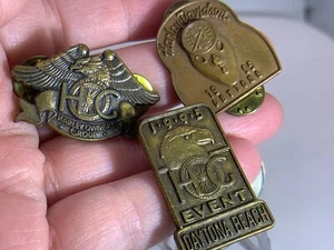 Harley Davidson Owners Group 3 Stück Vintage Tack Pin T-1489 - Bild 1 von 1