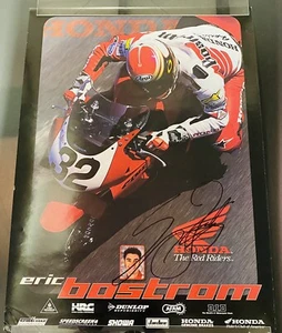 Honda Racing Poster Signed Eric Bostrom NOS 19”X26” - Picture 1 of 1