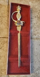 Vintage verzierter Brieföffner Paulus Kathedrale Krone Schwert  - Bild 1 von 7