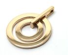 Kaedesigns Genuine Solid 9Ct Solid Rose  375 Gold Plain Two 2 Circles Pendant