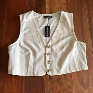 NWT Pretty Little Thing Premium Tailored Cream Textured Co Ord Womens US Size 10 - Picture 1 of 7