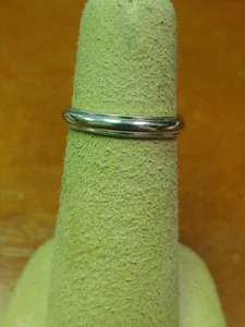 Vintage 14K White Gold Art Carved Milgrain Wedding Band Size 5 - Picture 1 of 6