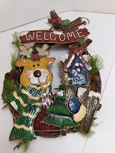 19"x13" Winter Door Wreath, Christmas Wreath, Welcome Wreath. - Picture 1 of 12