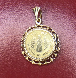 Vintage 14k Yellow Gold Brides Maid of Honor Wedding Gift Locket Charm Pendant - Picture 1 of 11
