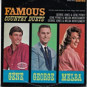GEORGE JONES_MELBA MONTGOMERY_GENE PITNEY famous country duets MUSICOR LP_1965 - Picture 1 of 4