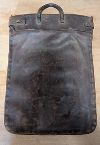 ANTIQUE LOCKING LEATHER MAIL BAG OR MONEY BAG - Picture 1 of 8