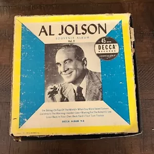 Al Jolson Souvenir Album Vol. 2, Boxed Set VG+ - Picture 1 of 6
