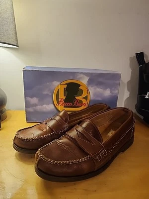 Zapatos Mocasines BACCO BUCCI Para Hombres Cuero Marrón Sin Cordones Penny Talla 13 Con Caja Foto 1 de 4