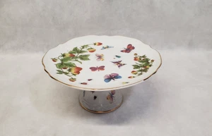 Supporto piedistallo vintage Lenox farfalla e fragola Bon Bon/Petit - Foto 1 di 6