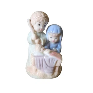 Estatuilla Belén Sagrada Familia Cerámica Vintage Navidad Jesús María José 3.5"  - Imagen 1 de 9