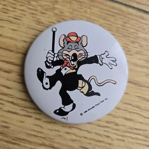 VTG 1990: Chuck E Cheese PINBACK Button PIN Mouse 1.75" Pizza Time Theater - Picture 1 of 4