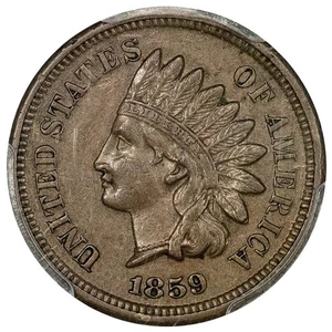 1859 Indian Head Cent - NGC AU 50 - About Uncirculated - Picture 1 of 4