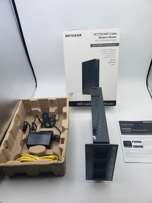 NETGEAR AC1750 Wi Fi Cable Modem Router Open Box! - Image 1 of 4