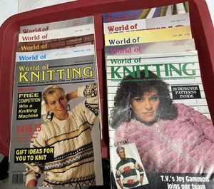 Zehn (10) Rückenausgaben World of Knitting 80er Jahre UK Lot #19 - Bild 1 von 3