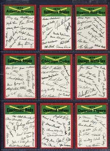 1974 Topps Baseball Red Team Checklist Cards Complete Set EX + - Bild 1 von 6