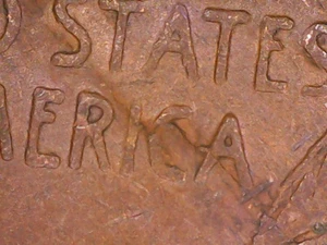 1947-S Wheat Penny Mint Error Die Crack/Break Variety On Reverse - Picture 1 of 16