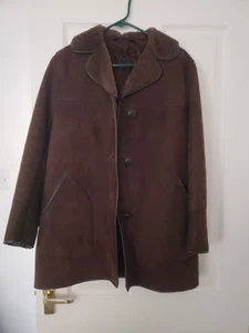Walton sheepskin coat women size 14 Brown Used. - Picture 1 of 5