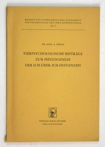 1959 Adam Zweig Tierpsychologische Beiträge Widmungsexemplar signiert Signatur - Imagen 1 de 1