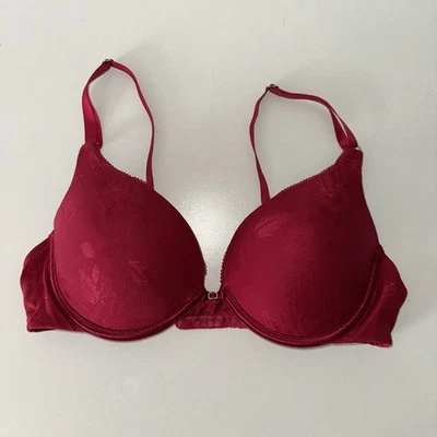 Sujetador push up Vanity Fair para mujer 34B rojo acolchado con aros suave sexy cómodo Foto 1 de 4