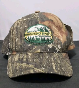 Mossy Oak National Shooting Sports Hunting Patch Camo Adjustable Cap Hat Green - Picture 1 of 8
