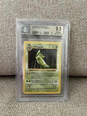 Metapod Base Set Shadowless Error C BGS 9.54/102 - Image 1 of 2