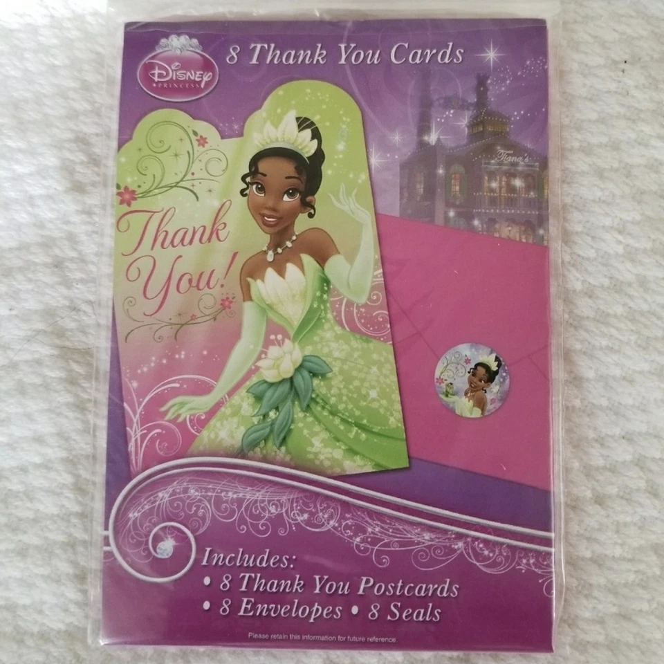 Princess And The Frog Thank You Cards Set Of 8 - Image 1 of 3