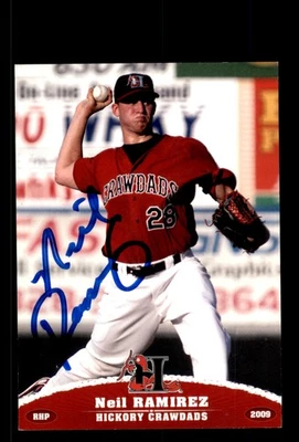 Signed Baseball Card Auto Neil Ramirez 2009 Grandstand Hickory Crawdads - Image 1 of 2