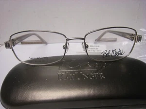 Neu Bob Mackie B101 Brille Swarovski Kristalle 54-16-142-33 vertikal in GOLD - Bild 1 von 6