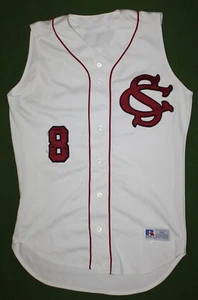 USC Gamecocks GAME WORN BASEBALL JERSEY #8 Gamecock Collectors MUST L@@K ~ 1 - Picture 1 of 3
