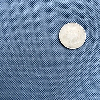 Vintage Double knit Fabric Blue 2 pc 41x31” & 36x31” Stretchy RETRO MCM - Image 1 of 4