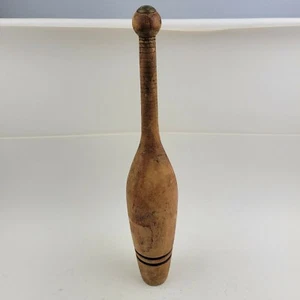 Old Banded Wooden Pin Juggling Exercise Workout Circus Carnival Sideshow Prop - Picture 1 of 7