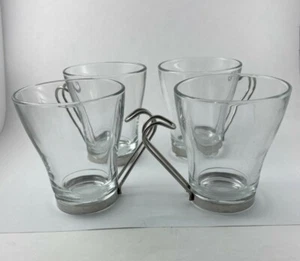 Vasos de café Bormioli Rocco - Italia - con herrajes cromados (4 vasos) - Imagen 1 de 5