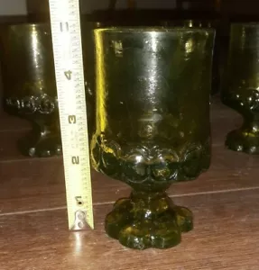 Genuine Vintage Franciscan Tiffin Madeira Olive Green Juice Glass / Goblet 4 ¾" - Imagen 1 de 9
