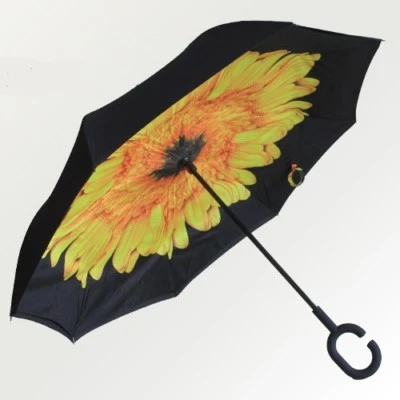 C-Handle Inverted Inside-Out/Upside Down/Reverse Opening Umbrella 20% Off - Image 1 of 4