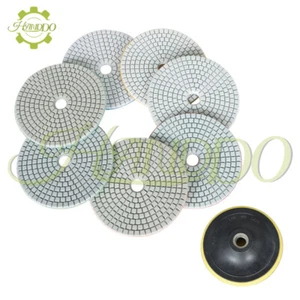Juego de 8 almohadillas de pulido de diamantes húmedas secas de 5 pulgadas para pulido de piedra de cuarzo mármol - Imagen 1 de 13