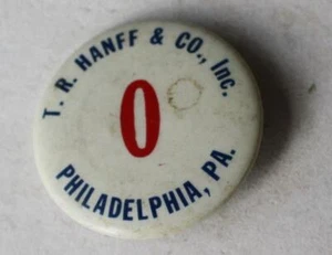 Insignia numerada individualmente de empleado Philadelphia PA T R Hanff & Co Burlington - Imagen 1 de 1