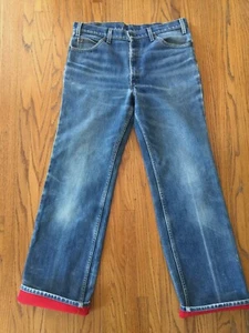 Vtg 80s Levis Jeans 39103 2517 Ref Fored Orange Tab Saddleman Jeans Sz 36 x 33 - Imagen 1 de 9