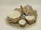 Royal Winton 20th Cent. Breakfast Set In The Chintz 'sweet Pea' Pattern Ex. Con