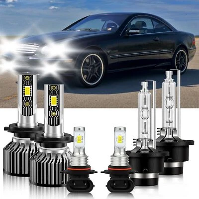 For Mercedes-Benz CL55 AMG 2001-2006 6x LED Headlight Bulb Hi&Lo Fog Light Kit - Image 1 of 4