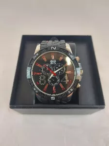 CROSSHATCH Gents Mens Watch Black / Red Sport Style Watch - Picture 1 of 6