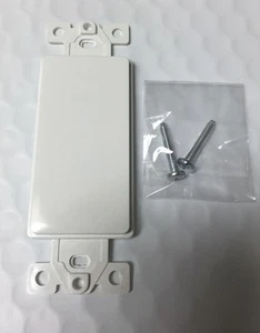1-Gang BLANK White Decorator Insert for Decora Wall Plate Dead Front - Picture 1 of 2