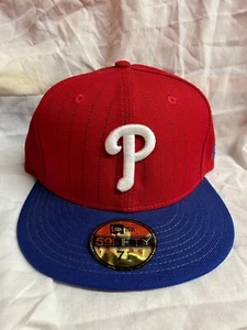 MLB New Era Philadelphia Phillies Men's 59Fifty Fitted Cap Size- 7 1/2 (NOS) - Picture 1 of 3