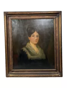 LLOYD FREEMAN ANTIQUE AMERICAN WOMAN PORTRAIT VINTAGE MID CENTURY OIL PAINTING - Picture 1 of 24