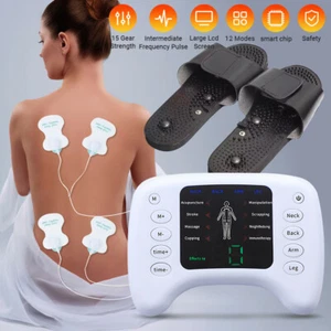 Maquina De Estimulacion TENS Muscular Para Terapia Alivio Del Dolor Masajeador - Picture 1 of 26