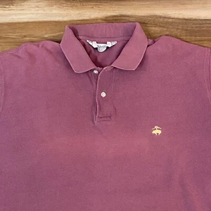 Vintage Brooks Brothers Polo Shirt Mens Large Mauve Pink Golden Fleece USA Made - Picture 1 of 9