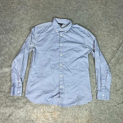 Camisa John Varvatos EE. UU. Hombres Mediana Azul Rojo Botón Trabajo Formal Todos los Días Algodón Foto 1 de 4