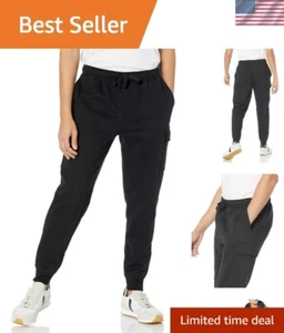 Men's Black Cargo Fleece Jogger Sweatpants - Relaxed Fit for Everyday Style - Picture 1 of 8