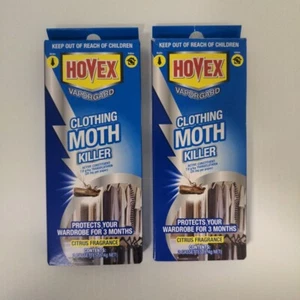 2 x Hovex Vaporgard Clothing Moth Killer - Protect Wardrobe 2 Cassettes Pack - Picture 1 of 6
