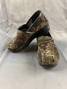 Dansko Vegan Zoccoli Paisley Arazzo Marrone Scarpe da Lavoro Infermieristica Donna EU 40 - Foto 1 di 9