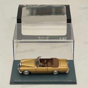 1/87 NEO Bentley SIII Continental Mulliner Park Ward Convertible Gold Resin Car - Picture 1 of 6